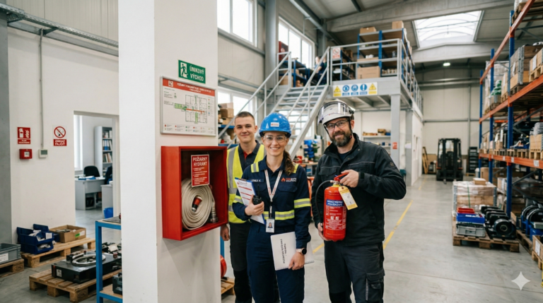 Ochrana pred požiarom na pracovisku – hasiaci prístroj vo firemných priestoroch