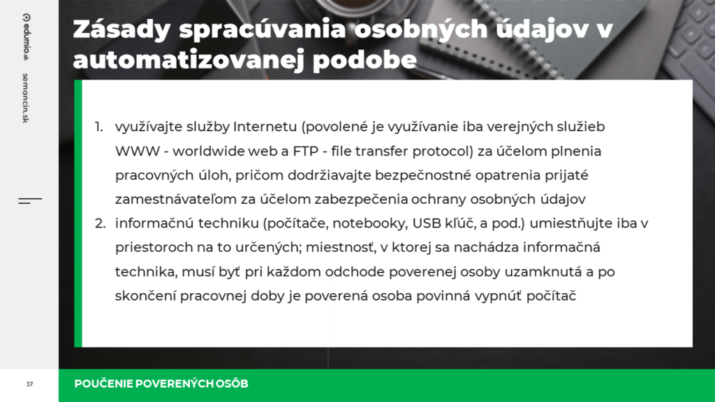 Povinné GDPR školenie a služby pre firmy online cez Edumio.