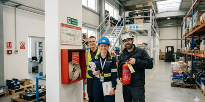 Ochrana pred požiarom na pracovisku – hasiaci prístroj vo firemných priestoroch